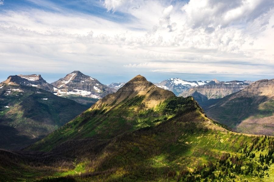 Pitamakan Pass and Dawson Pass in Glacier National Park