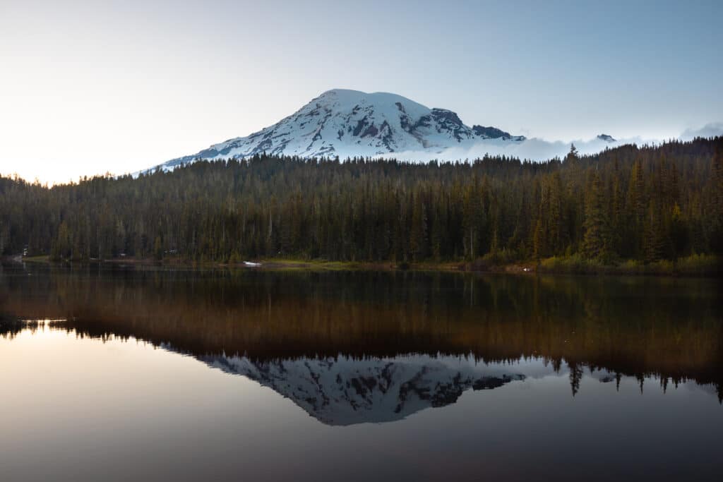 Reflection Lakes in Mount Rainier National Park