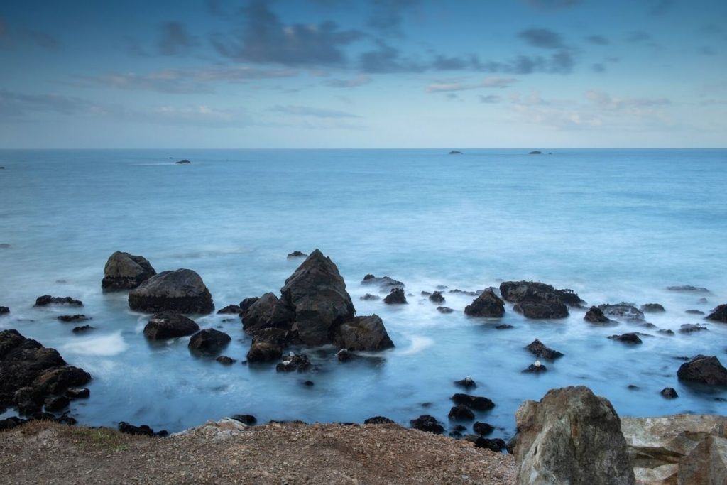 Rocky shoreline in Patricks Point State Park