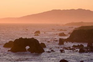 Northern California Coastline at sunset