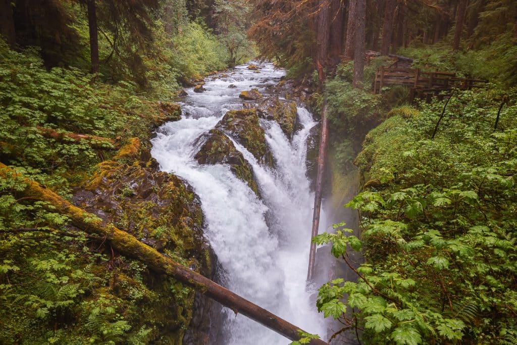 Sol Duc Falls waterfall in Olympic National Park