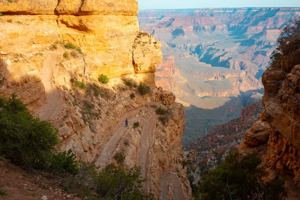 South Kaibab Trail switchbacks in Grand Canyon National Park South Rim