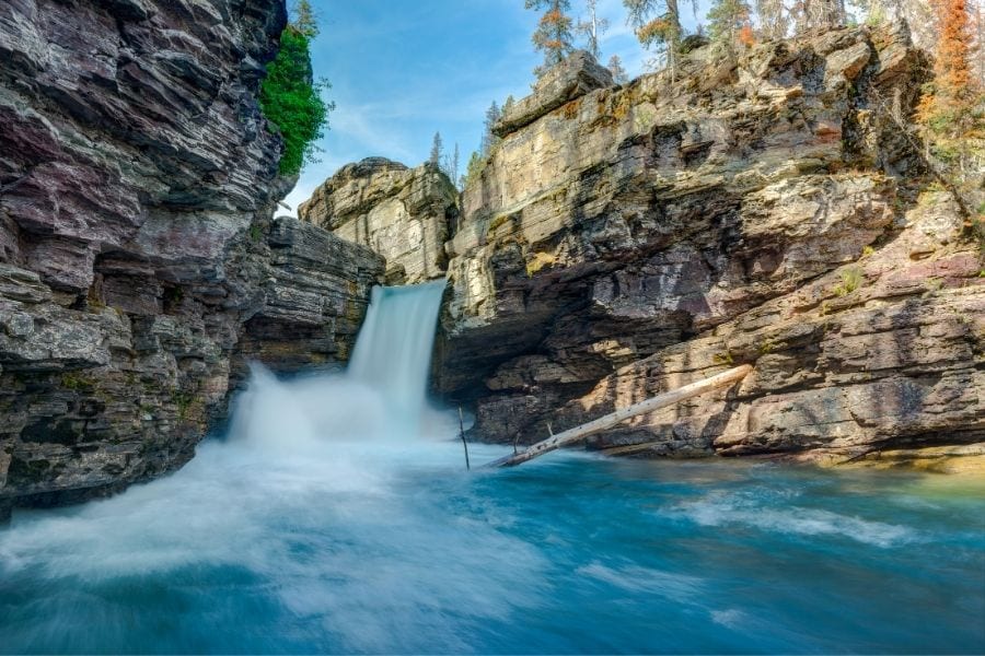 St. Mary Falls in Glacier National Park