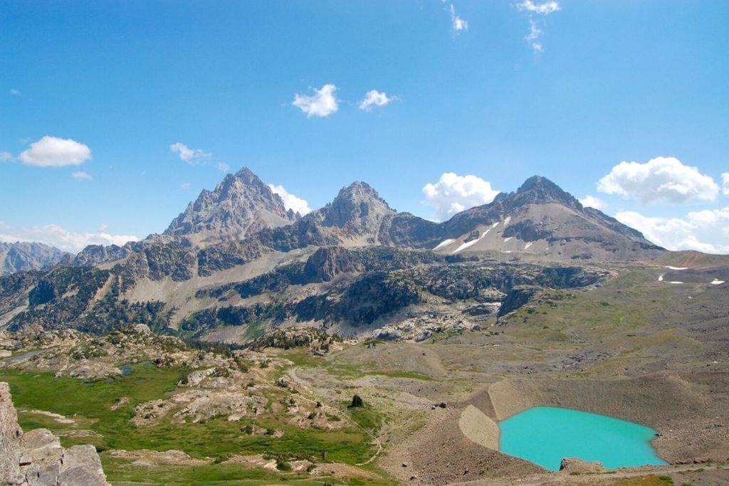 Mountain views along the Teton Crest Trail in Grand Teton