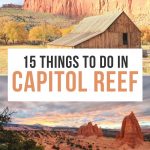 Best Things to Do in Capitol Reef National Park Pinterest Pin