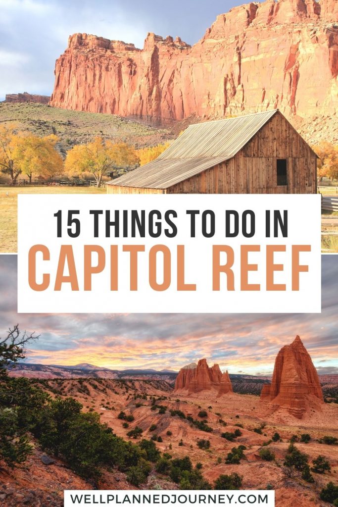 Best Things to Do in Capitol Reef National Park Pinterest Pin