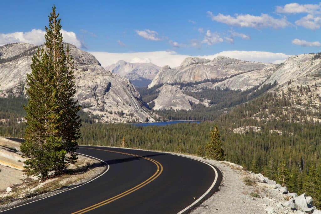 View from Tioga Pass Road near Olmsted Point in Yosemite