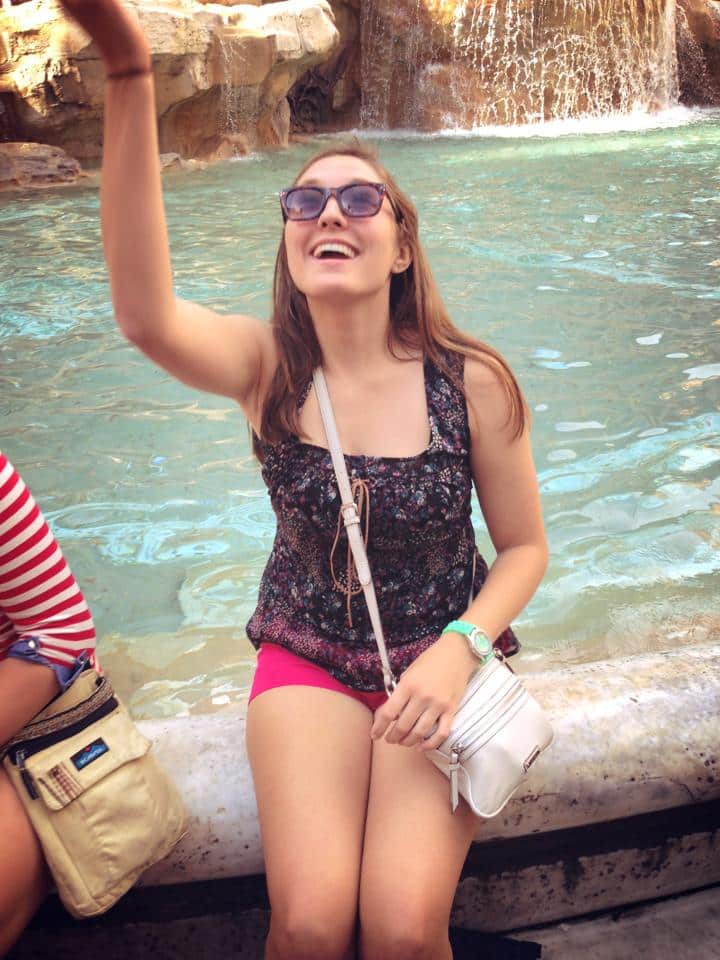 Julia at the Trevi Fountain in Rome, Italy