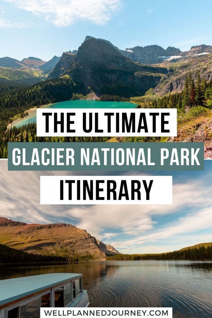 3 Day Glacier National Park Itinerary Pinterest Pin