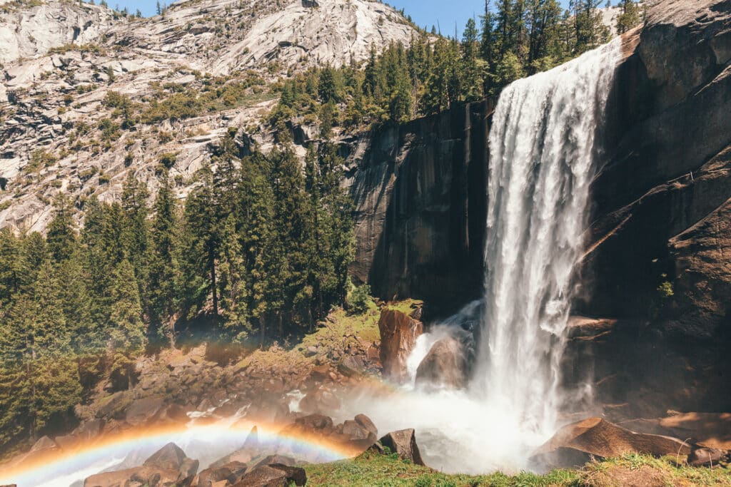 Rainbow at Vernal Falls in Yosemite National Park