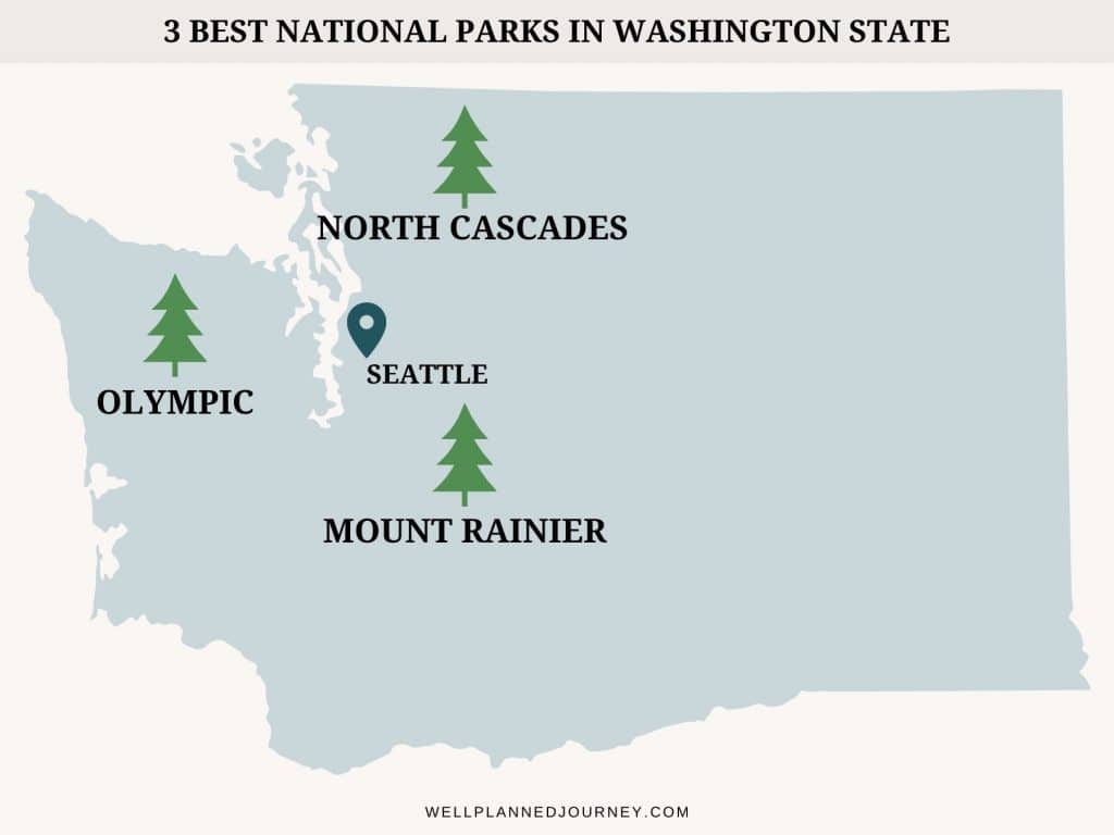 Map of Washington National Parks