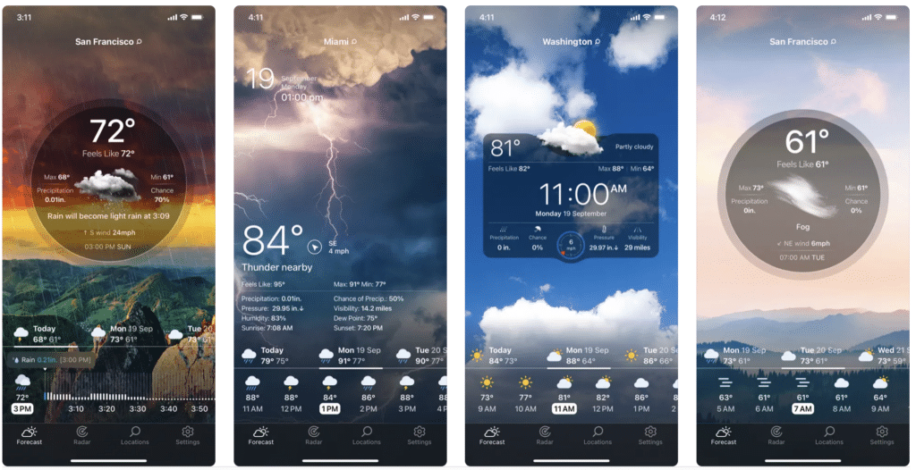 Weather Live app screenshot