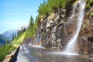 Weeping Wall along Going-to-the-Sun Road in Glacier National Park