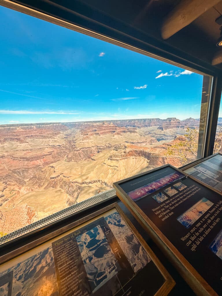 View from inside the Yavapai Geology Museum