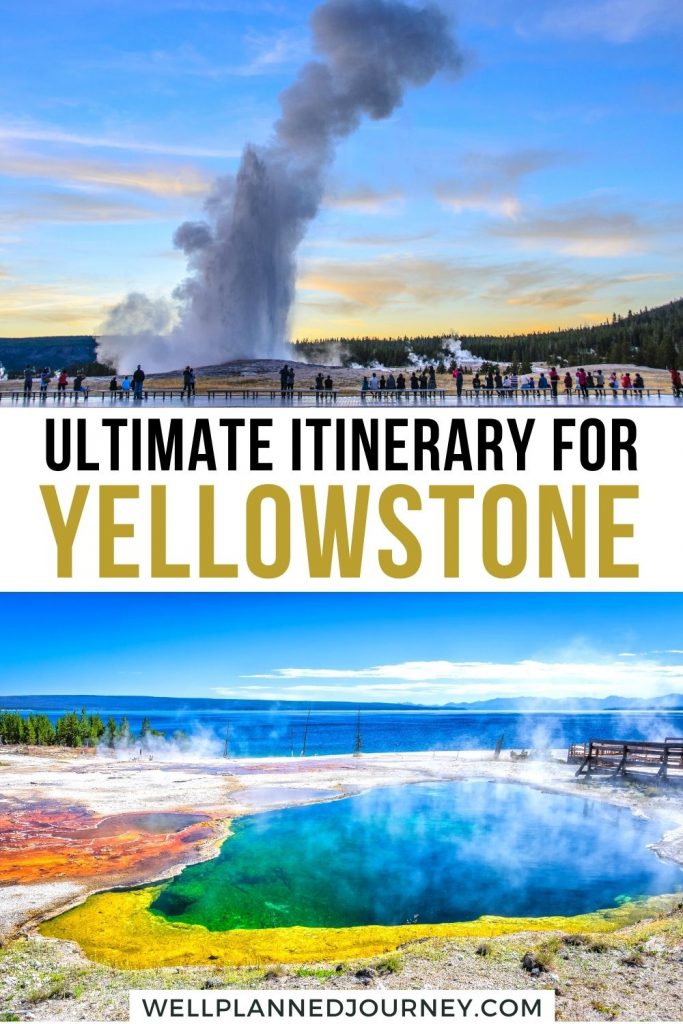 Yellowstone itinerary Pinterest Pin