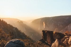 Yosemite National Park at sunset